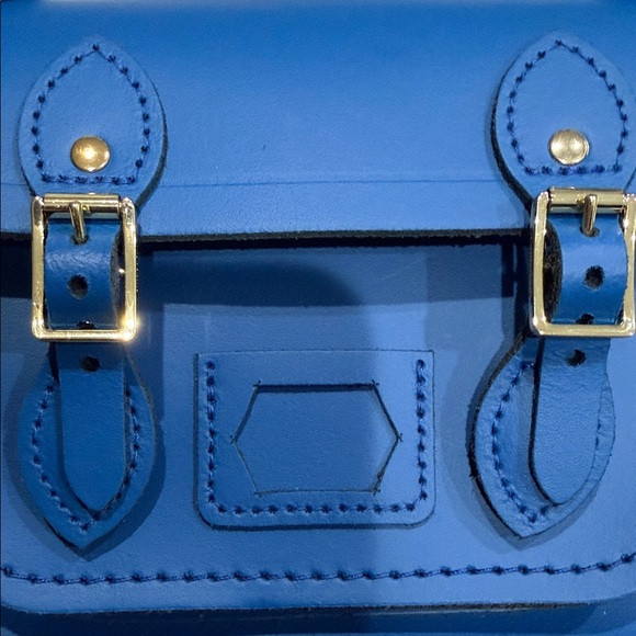 The Cambridge Satchel x Wicked Colab Mini Satchel “Shiz” Blue Leather - Picture 11 of 13
